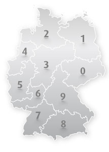 Folie PLZ-Gebiete Deutschland